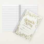 Carnet Notes de sermon design élégant (À l'intérieur)