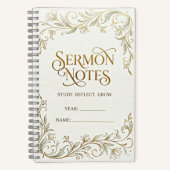 Carnet Notes de sermon design élégant (Recto)