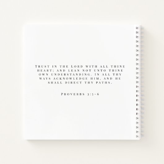 Carnet Notes de sermon en noir et blanc tout simplement b (Dos)