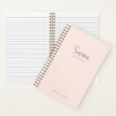 Carnet Notes de sermon Simple Minimal Blush Pink Calligra (À l'intérieur)