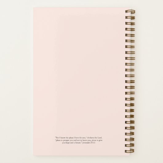 Carnet Notes de sermon Simple Minimal Blush Pink Calligra (Verso)