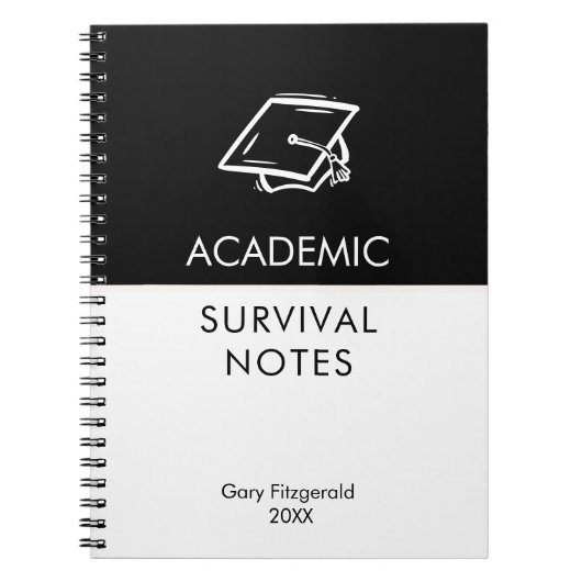 Carnet Notes de survie académique – Note d'étude drôle d' (Devant)