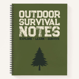 Carnet Notes de survie en plein air – Spirale vert milita