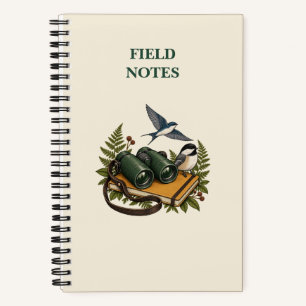Carnet Notes de terrain de l'observateur d'oiseaux Jumell