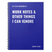 Carnet Notes de travail et autres choses Citation amusant (Devant)