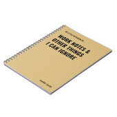Carnet Notes de travail et autres citations drôles (Côté gauche)