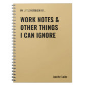 Carnet Notes de travail et autres citations drôles (Devant)