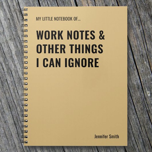 Carnet Notes de travail et autres citations drôles