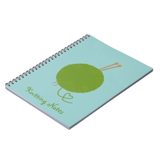 Carnet Notes de tricot d'amour (Côté gauche)