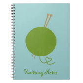 Carnet Notes de tricot d'amour (Devant)