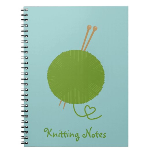 Carnet Notes de tricot d'amour (Devant)