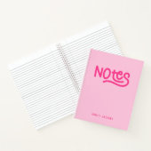 Carnet Notes de typographie à l'écriture rose (Intérieur)