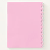 Carnet Notes de typographie à l'écriture rose (Dos)