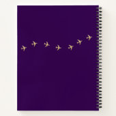 Carnet Notes de voyage Avions sur Purple (Dos)