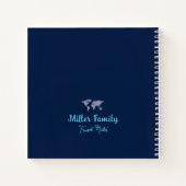 Carnet Notes de voyage famille Blue World Map (Dos)