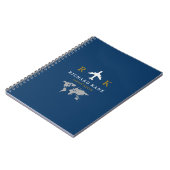 Carnet Notes de voyage monogramme bleu (Côté gauche)