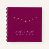 Carnet Notes de voyage Petits avions couleur vin (Devant)
