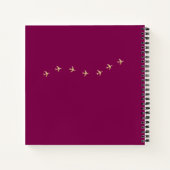 Carnet Notes de voyage Petits avions couleur vin (Dos)