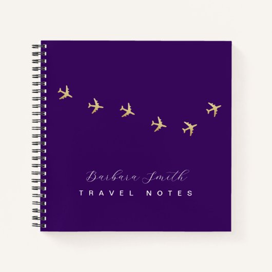 Carnet Notes de voyage violet (Devant)
