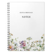 Carnet Notes délicates Fleurs sauvages de Meadow Moderne (Devant)