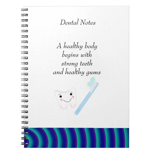 Carnet Notes Dentaires Nettoyer les Dents (Devant)