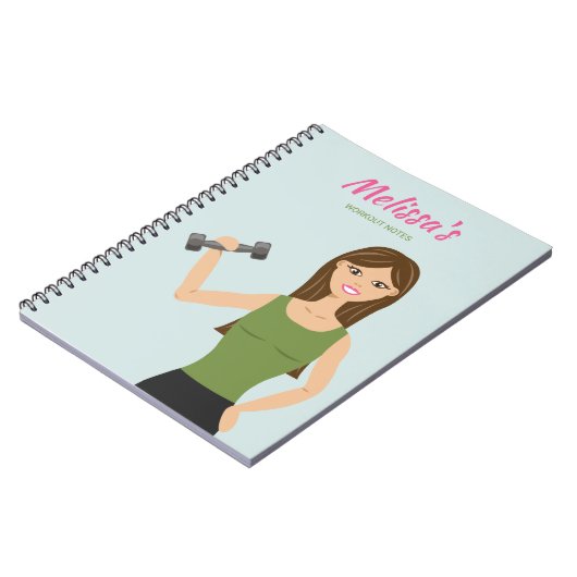 Carnet Notes d'entraînement de dessin pour fille de fitne (Côté gauche)