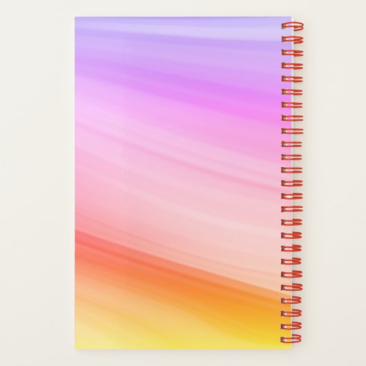 Carnet NOTES D'Éperon Jaune violet rose moderne (Verso)