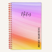 Carnet NOTES D'Éperon Jaune violet rose moderne (Recto)