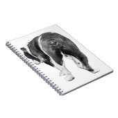 Carnet Notes d'hiver avec la muse de Bulldog ombragée (Côté Droit)