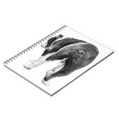 Carnet Notes d'hiver avec la muse de Bulldog ombragée (Côté gauche)