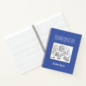 Carnet Notes d'homéopathie avec le nom du destinataire (Intérieur)