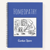 Carnet Notes d'homéopathie avec le nom du destinataire (Devant)