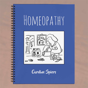 Carnet Notes d'homéopathie avec le nom du destinataire