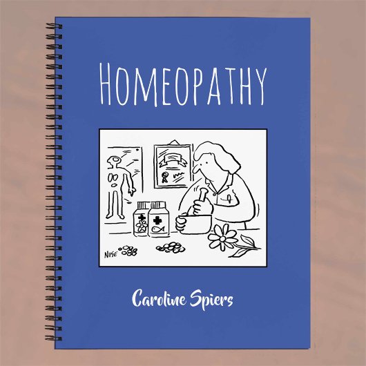 Carnet Notes d'homéopathie avec le nom du destinataire