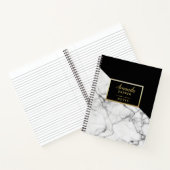 Carnet Notes du concepteur de texture en marbre noir élég (Intérieur)