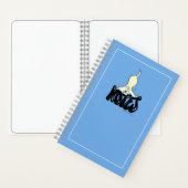 Carnet Notes du laboratoire jaune bleu personnalisé (À l'intérieur)