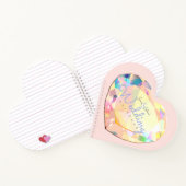 Carnet Notes du Mariage Diamond Heart Rose (Intérieur)