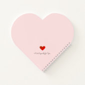 Carnet Notes du Mariage Diamond Heart Rose (Dos)