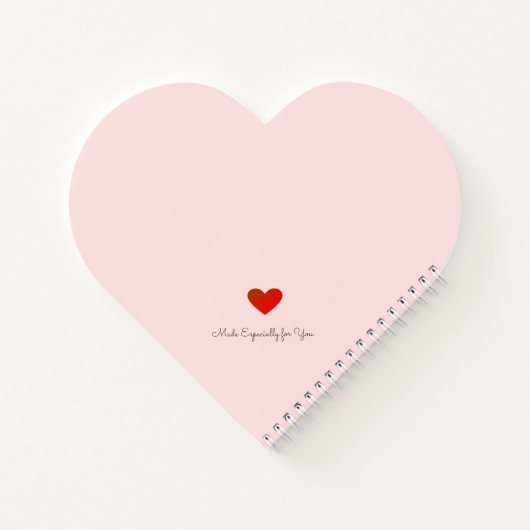 Carnet Notes du Mariage Diamond Heart Rose (Dos)