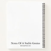 Carnet "Notes D'Un Génie Stable" Ordinateur Portable Spir (Dos)