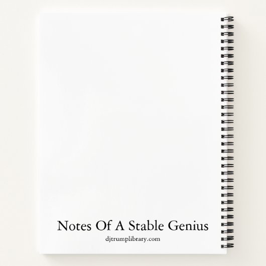 Carnet "Notes D'Un Génie Stable" Ordinateur Portable Spir (Dos)