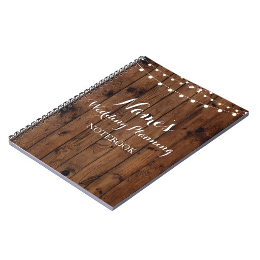 Carnet Notes en bois rustiques d'idées de planification (Côté gauche)