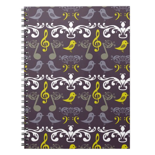 Carnet Notes et oiseaux de musique (Devant)