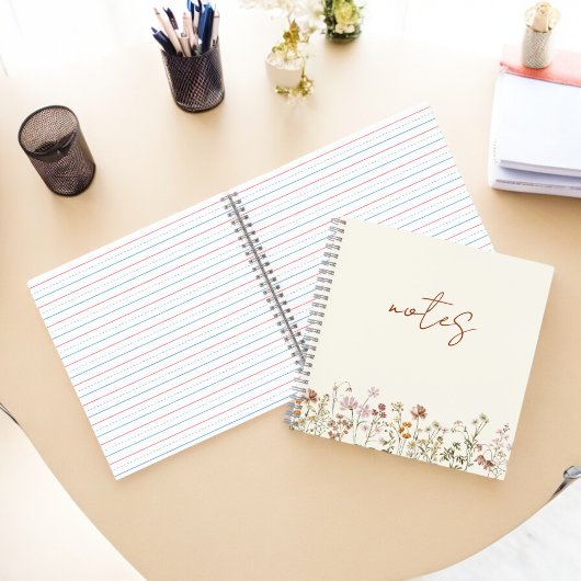 Carnet Notes fleurs sauvages Terracotta Bloom Garden