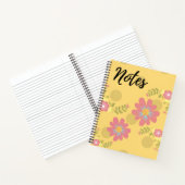 Carnet Notes florales jaunes (Intérieur)