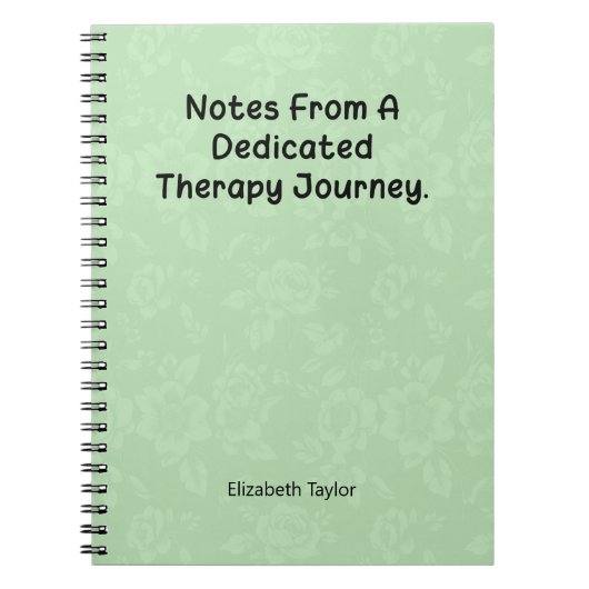 Carnet Notes From A Dedicated Therapy Journey (Devant)