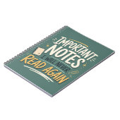 Carnet Notes importantes que je ne relirai jamais Funny (Côté gauche)