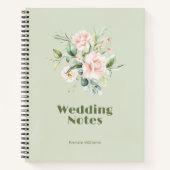 Carnet Notes Mariages de rose pâle (Devant)