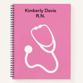 Carnet Notes Médicales sur le monogramme des infirmières  (Devant)