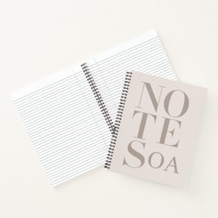 Carnet Notes Minimalistes Personnalisées Nom Personnalisé